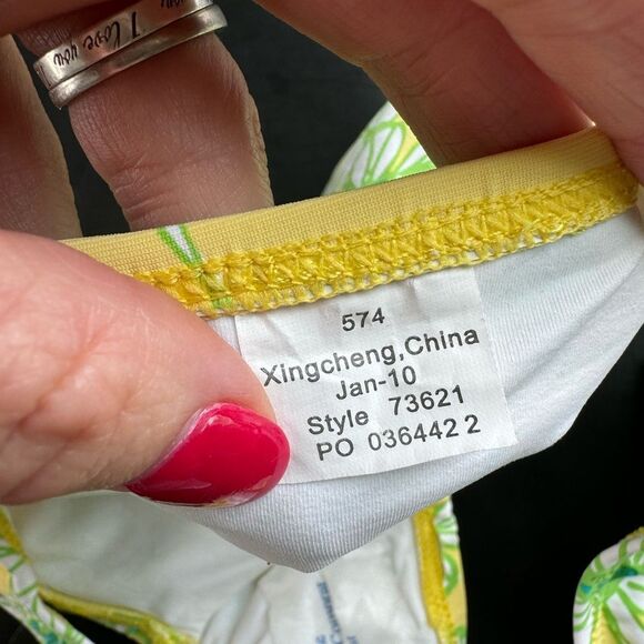 NWT Lilly Pulitzer Sz‎ XS Surfs Up Bottom in Starfruit Ye Alotta Colada Vintage - Picture 8 of 11